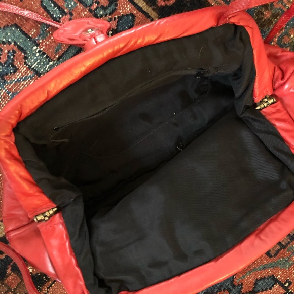 Vintage Red Leather Purse - Picture 3 of 4